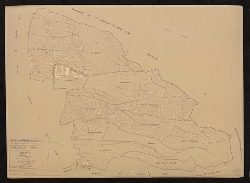 Section C feuille n°1 (partie de l'ancienne feuille unique). Plan révisé pour 1936.