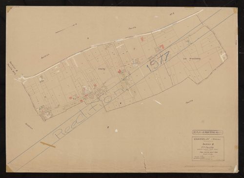 Section B feuille n°1 (partie de l'ancienne feuille unique). Plan révisé pour 1936. Réédité pour 1977.