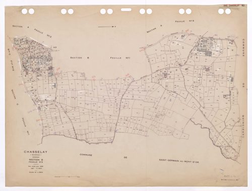 Section B feuille n°2. Plan révisé pour 1936. 3e édition à jour pour 1980.
