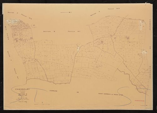 Section B feuille n°2. Plan révisé pour 1936. 2e édition à jour pour 1977.