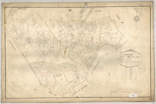 Section D dite de Machy, feuille n°2 (parcelles 888 bis-1202).
