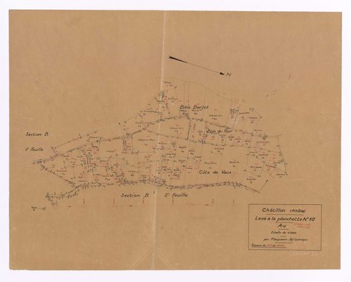 Section A unique. Levé effectué du 24 août au 1er septembre 1938 : planchette n°10.