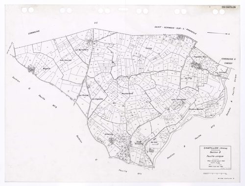 Section D feuille unique. Plan révisé pour 1939. Edition à jour pour 1983.