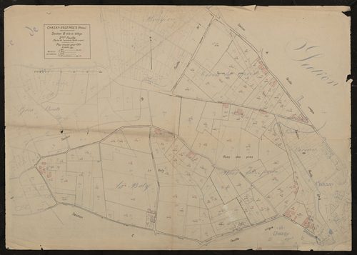Section B dite du Village 2e feuille (partie de l'ancienne feuille unique). Plan révisé pour 1934.