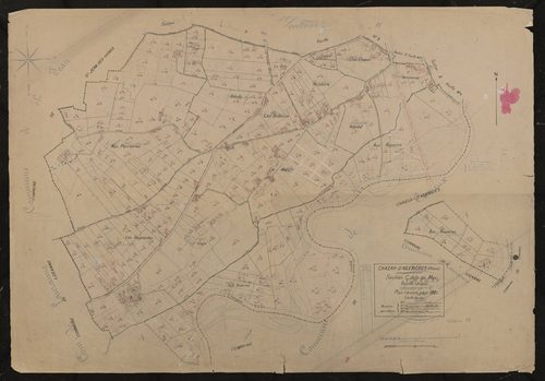 Section C dite du Mas feuille unique. Plan révisé pour 1935.