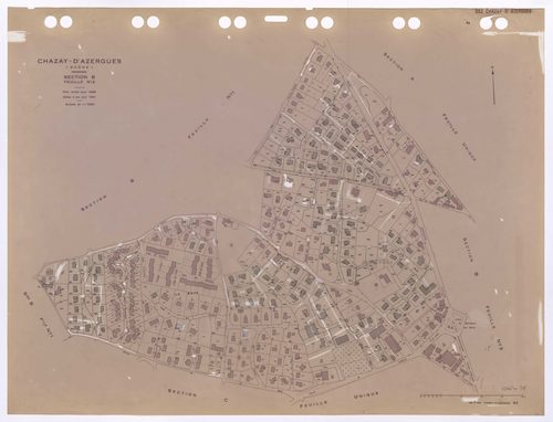 Section B feuille n°2. Plan révisé pour 1935. Edition à jour pour 1983.