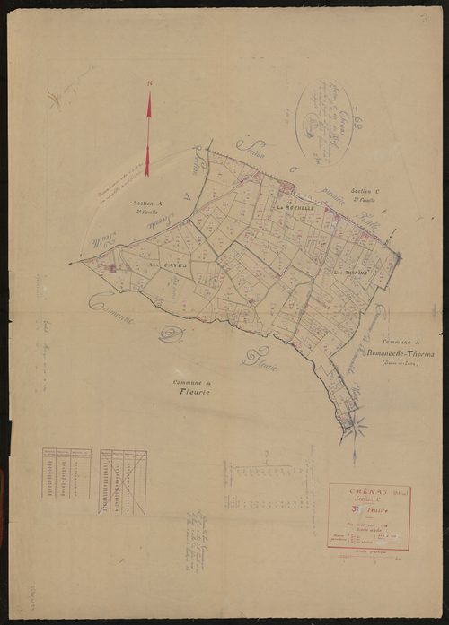 Section C 3e feuille. Plan révisé pour 1935.