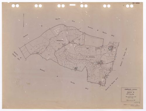 Section A 1ère feuille. Plan révisé pour 1935. Edition à jour pour 1983.