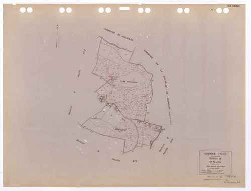 Section B 3e feuille. Plan révisé pour 1935. Edition à jour pour 1983.
