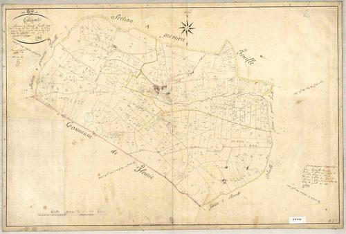 Section A dite du Bourg, feuille n°2 (parcelles 201-596).