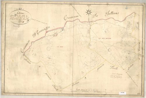 Section B dite du Fief, feuille n°2 (parcelles 249-405).