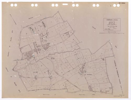 Section C 2e feuille (partie de l'ancienne 1ère feuille). Plan révisé pour 1935. Edition à jour pour 1983.