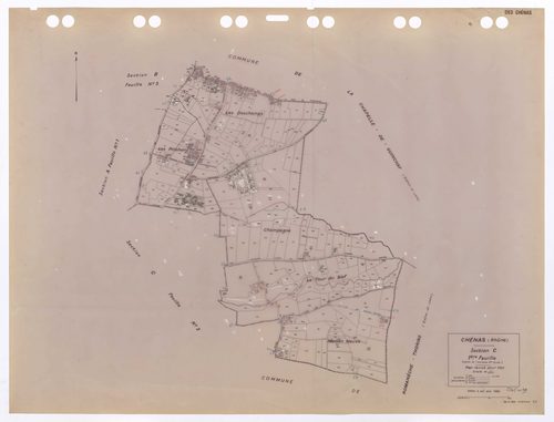 Section C 1ère feuille (partie de l'ancienne 1ère feuille). Plan révisé pour 1935. Edition à jour pour 1983.