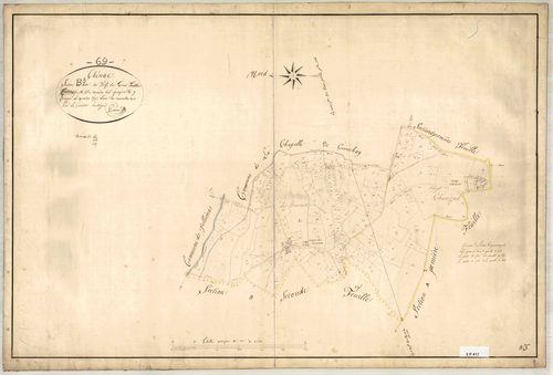 Section B dite du Fief, feuille n°3 (parcelles 406-577).