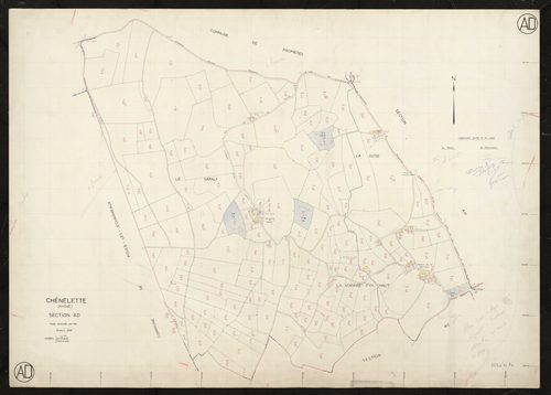 Section AD. Feuille renouvelée pour 1964.