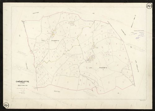 Section AH. Feuille renouvelée pour 1964.