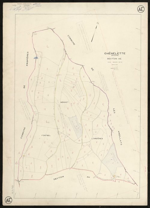 Section AE. Feuille renouvelée pour 1964.
