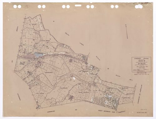 Section B (partie de l'ancienne section B), 2e feuille (partie de l'ancienne feuille unique). Plan révisé pour 1940. Edition à jour pour 1984.