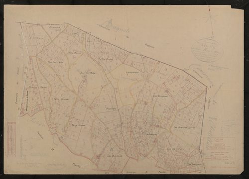 Section A (ancienne section A et partie de l'ancienne section B), feuille unique (ancienne feuille unique de la section A et partie de l'ancienne feuille unique de la section B). Plan révisé pour 1940.