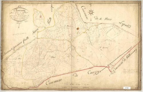 Section C dite du Soupat, feuille n°2 (parcelles 437-840).