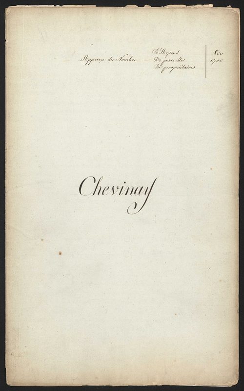 Chevinay, 29 novembre 1823.