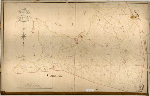 Section B dite du Bourg, feuille unique (parcelles 1-756).