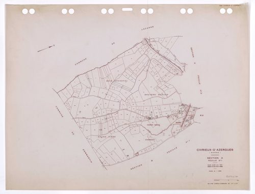 Section A feuille n°1. Feuille révisée pour 1931. Edition à jour pour 1986.