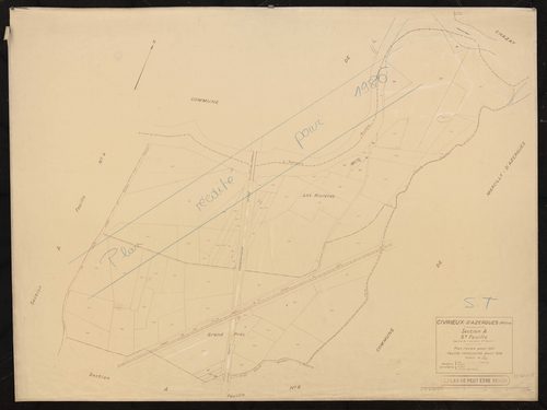 Section A feuille n°5. Plan révisé pour 1931. Feuille renouvelée pour 1938. Plan réédité pour 1986.
