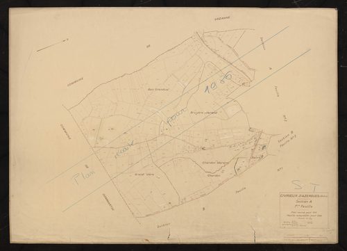 Section A feuille n°1. Plan révisé pour 1931. Feuille renouvelée pour 1938. Plan réédité pour 1986.