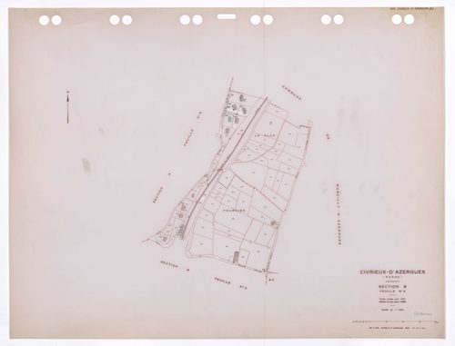 Section B feuille n°4. Feuille révisée pour 1931. Edition à jour pour 1986.