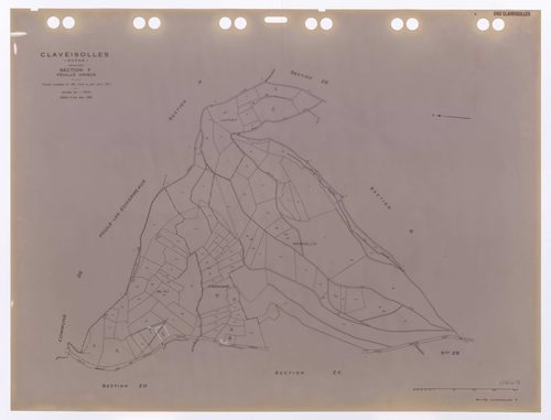 Section F feuille unique. Feuille dressée en 1811, mise à jour pour 1971. Edition à jour pour 1983.