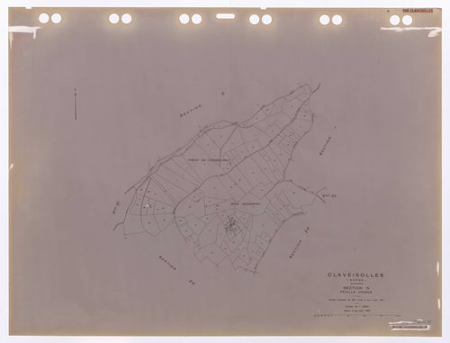 Section N feuille unique. Feuille dressée en 1811, mise à jour pour 1971. Edition à jour pour 1983.