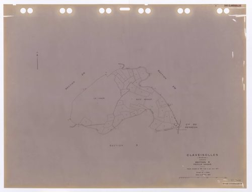 Section R feuille unique. Feuille dressée en 1811, mise à jour pour 1971. Edition à jour pour 1983.