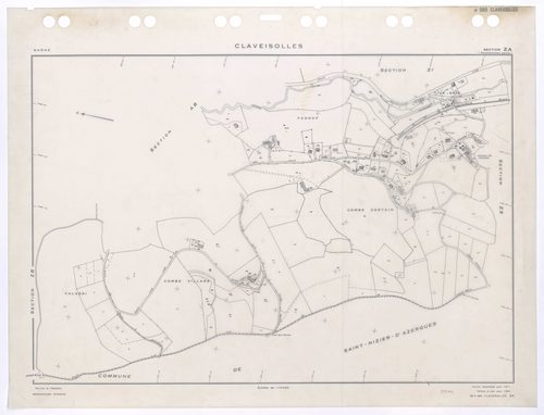 Section ZA. Feuille remembrée pour 1971. Edition à jour pour 1983.