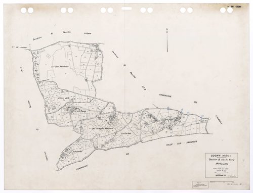 Section B dite du Bourg 1ère feuille. Feuille révisée pour 1937. Edition à jour pour 1993.