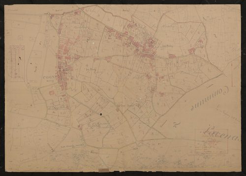 Section B dite du Bourg (ancienne section B feuille unique et partie de l'ancienne feuille unique de la section A) 2e feuille (partie de l'ancienne feuille unique). Plan révisé pour 1937.