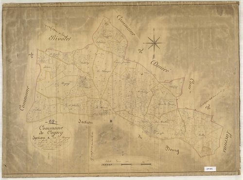 Section A dite de Begny, feuille unique (parcelles 1-650).