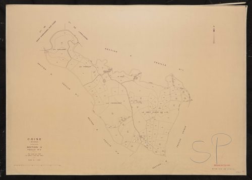 Section A feuille n°2. Plan révisé pour 1934. 2e édition à jour pour 1982.