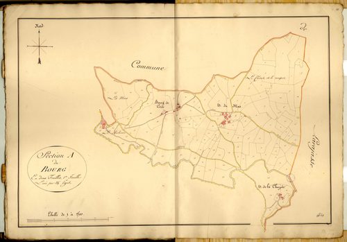 Section A dite du Bourg, feuille n°1 (parcelles 1-165).
