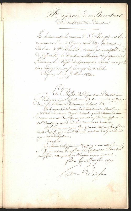 Collonges, 8 mai 1824.