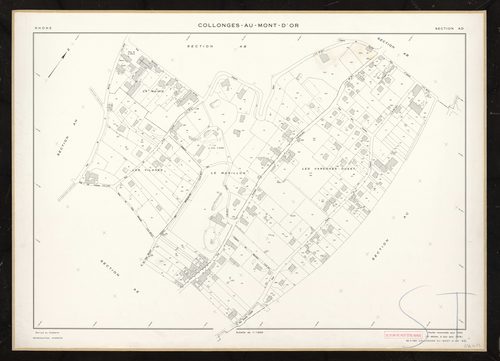 Section AD. Feuille renouvelée pour 1955. 2e édition à jour pour 1978.