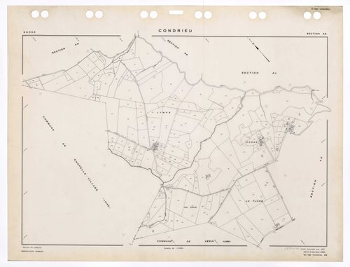 Section AE. Feuille renouvelée pour 1957. Edition à jour pour 1985.
