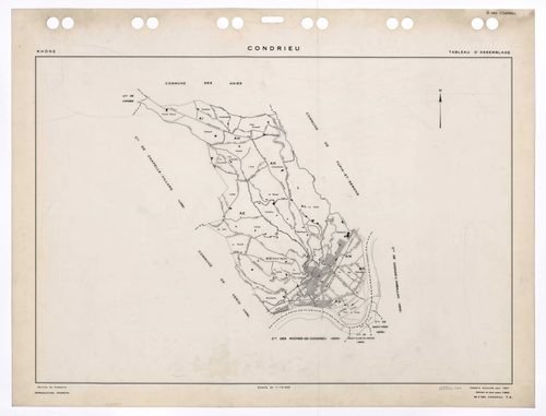 Tableau d'assemblage (TA). Cadastre renouvelé pour 1957. Edition à jour pour 1985.