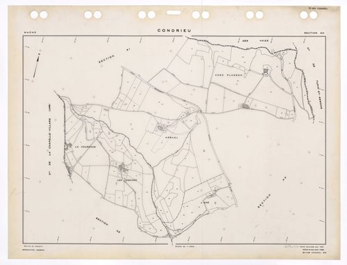 Section AH. Feuille renouvelée pour 1957. Edition à jour pour 1985.