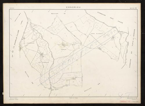 Section AH. Feuille renouvelée pour 1957.