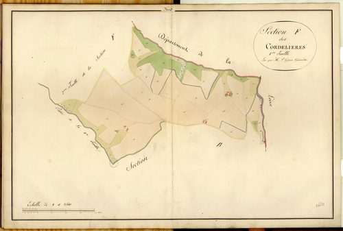 Section F dite des Cordelières, feuille n°1 deuxième partie.