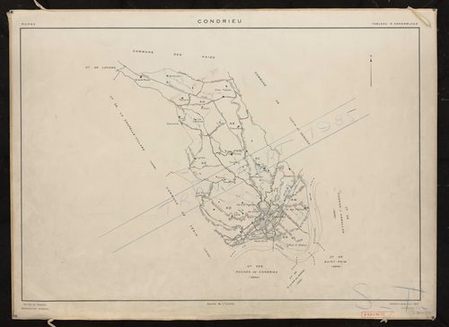 Tableau d'assemblage (TA). Casdastre révisé pour 1957.