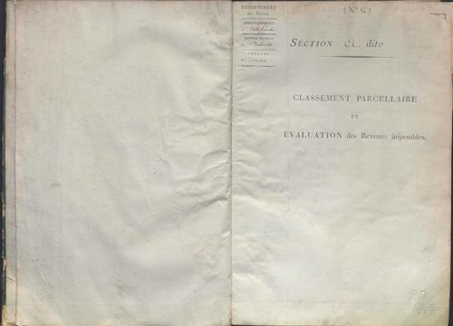 État de sections et matrice de rôle de la contribution foncière.