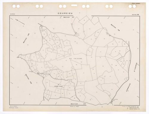 Section AV Feuille renouvelée pour 1976. Edition à jour pour 1985.