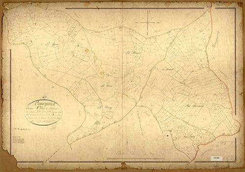 Section C dite de Malval, feuille n°2 (parcelles 394-741).